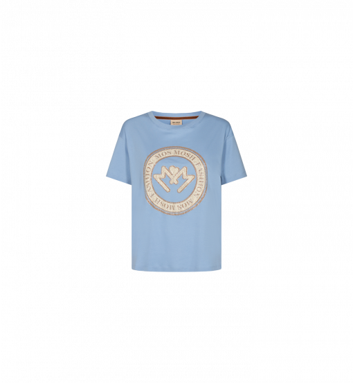 Mos Mosh Leah O-SS T-shirt Bel Air Blue