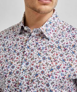 Selected Homme Willow All Over Print Shirt White