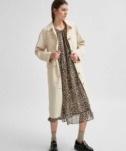 Selected Femme Tilda Midi Dress Smoke Gray