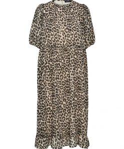 Selected Femme Tilda Midi Dress Smoke Gray