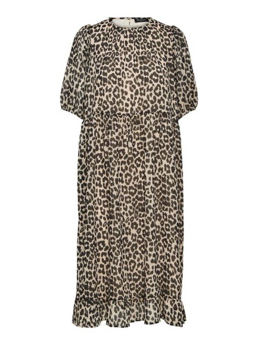 Selected Femme Tilda Midi Dress Smoke Gray