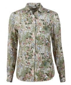 Sofie Feminine Shirt Palm Green