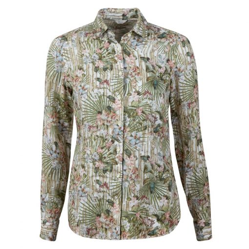 Sofie Feminine Shirt Palm Green
