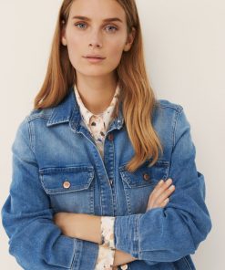 Part Two Hilborg Jacket Blouse Light Blue Denim