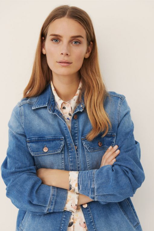 Part Two Hilborg Jacket Blouse Light Blue Denim