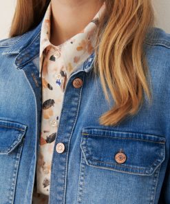 Part Two Hilborg Jacket Blouse Light Blue Denim