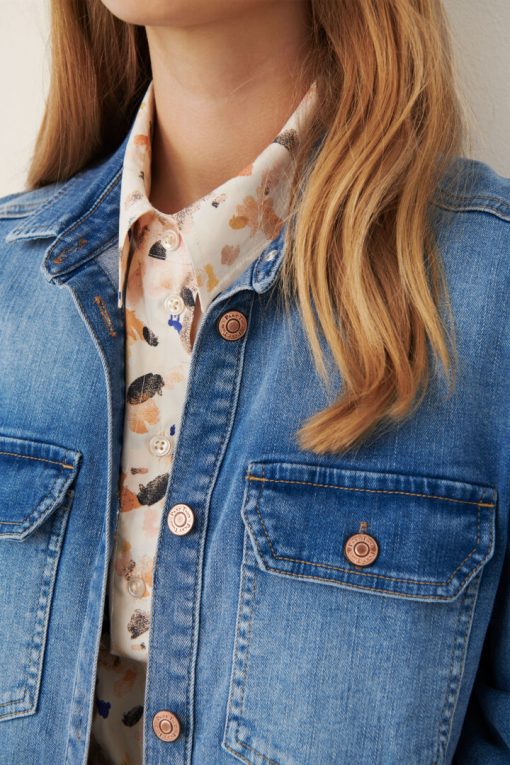 Part Two Hilborg Jacket Blouse Light Blue Denim