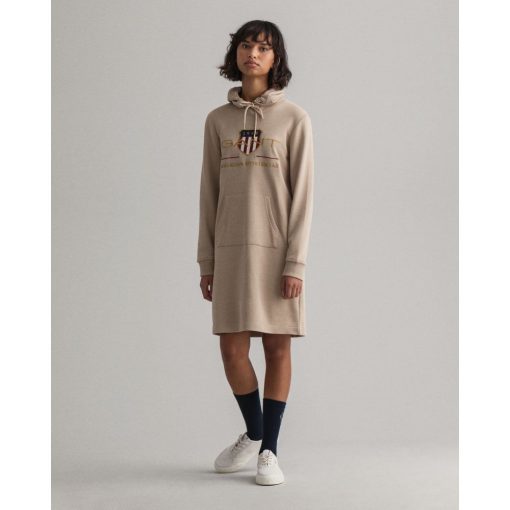 Gant Woman Archive Shield Hoodie Dress Dry Sand