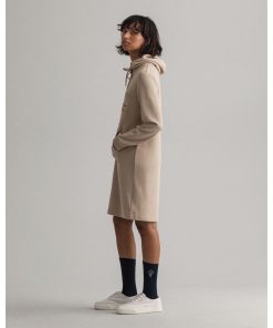 Gant Woman Archive Shield Hoodie Dress Dry Sand