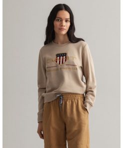 Gant Woman Archive Shield C-Neck Dry Sand