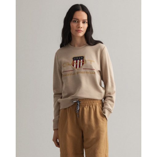Gant Woman Archive Shield C-Neck Dry Sand