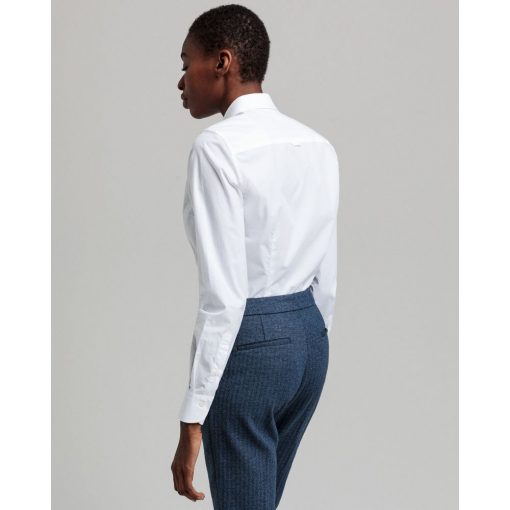 Gant Woman Solid Stretch Shirt White