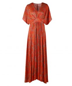 Stenströms Victoria Floral Long Dress Orange