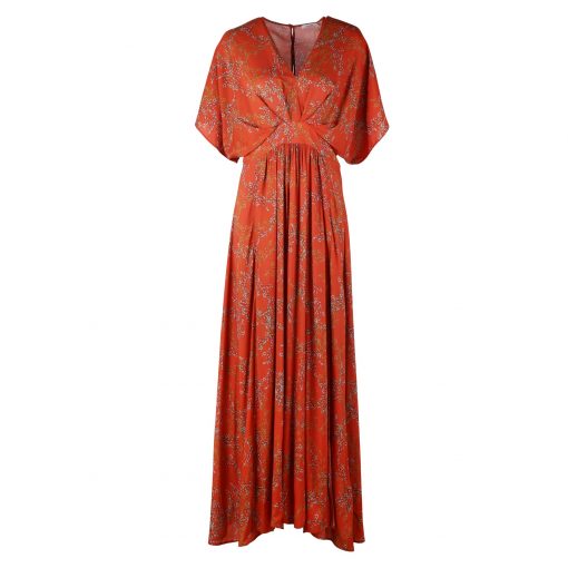 Stenströms Victoria Floral Long Dress Orange