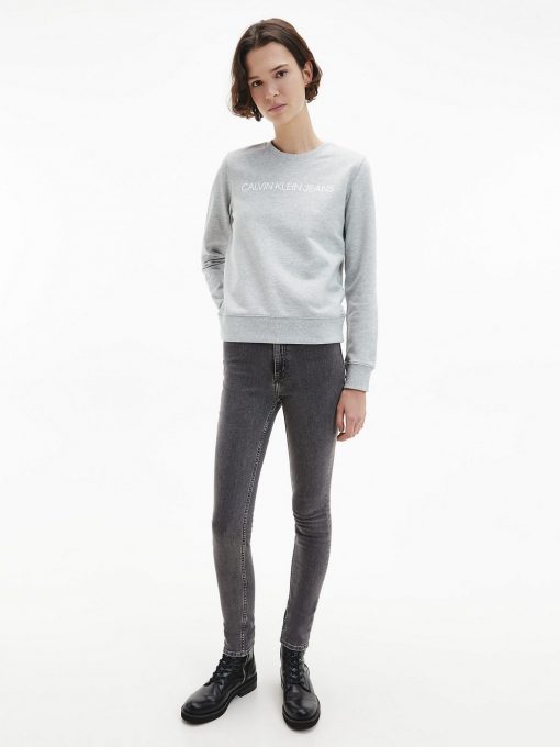 Calvin Klein Institutional Logo Sweatshirt Light Grey Heather