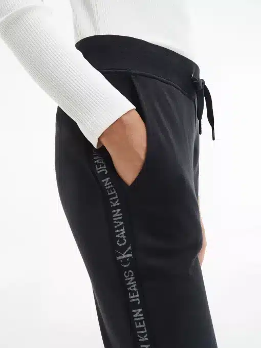 Calvin Klein Logo Trim Jog Pants Black