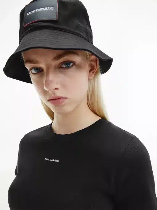 Calvin Klein Organic Cotton Crop Tee Black