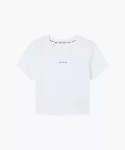 Calvin Klein Organic Cotton Cropped T-shirt White