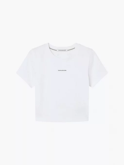 Calvin Klein Organic Cotton Cropped T-shirt White