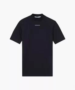 Calvin Klein Mock Neck T-shirt Black