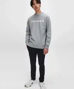 Calvin Klein Institutional Logo Sweatshirt Light Grey Heather