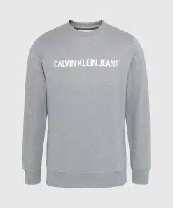 Calvin Klein Institutional Logo Sweatshirt Light Grey Heather