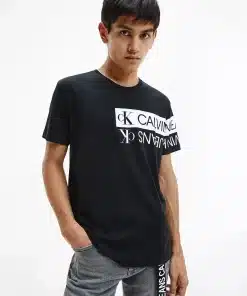 Calvin Klein Mirror Logo T-shirt Black