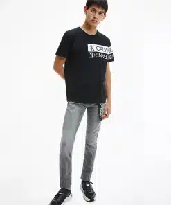 Calvin Klein Mirror Logo T-shirt Black
