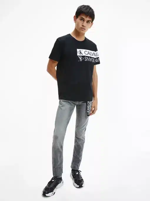Calvin Klein Mirror Logo T-shirt Black