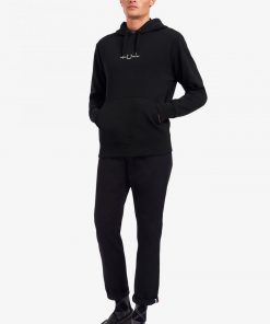 Fred Perry Embroidered Hooded Sweatshirt Black