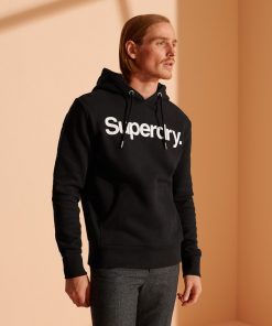 Buy Superdry Core Logo Hoodie Black Scandinavian Fashion Store