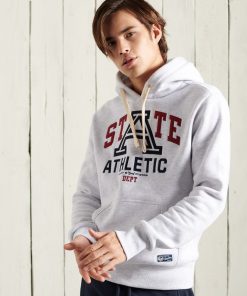 Superdry Collegiate State Overhead Hoodie Ice Marl