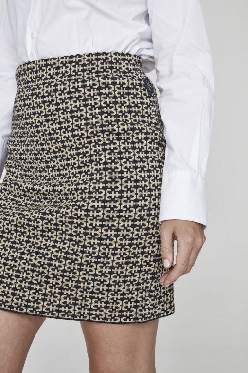 Holebrook Amira Skirt Navy/Almond