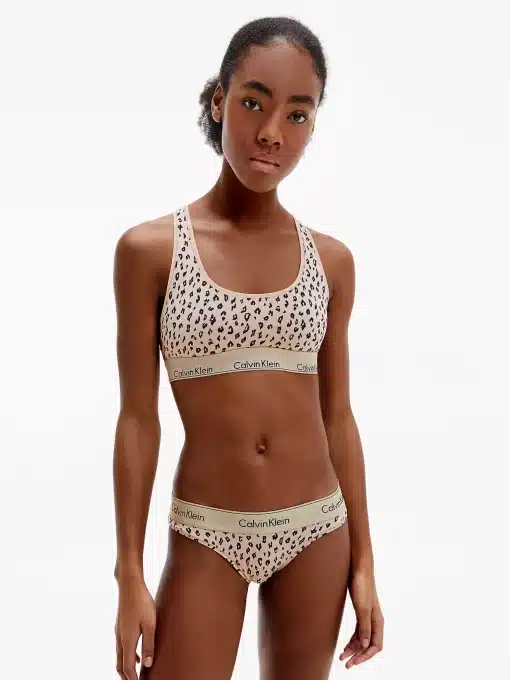Calvin Klein Unlined Bralette Savannah Cheetah