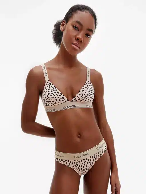 Calvin Klein Modern Cotton Thong Savannah Cheetah