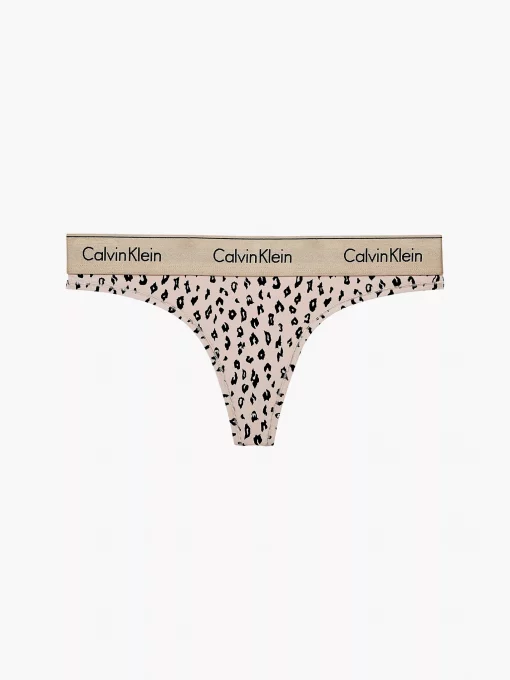 Calvin Klein Modern Cotton Thong Savannah Cheetah