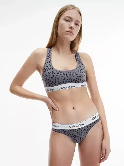 Calvin Klein Modern Cotton Thong Savannah Cheetah