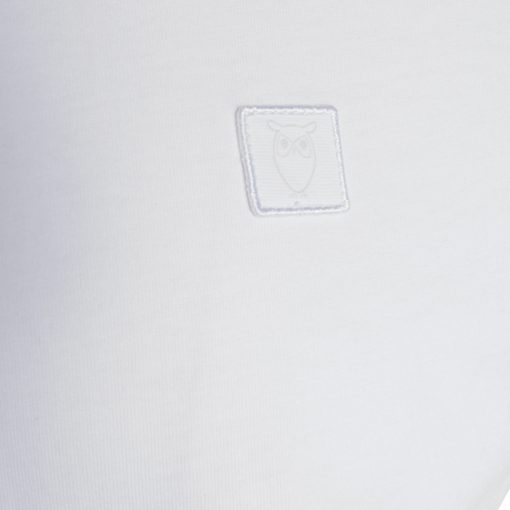 Knowledge Cotton Apparel Alder Badge Tee White