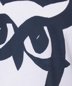 Knowledge Cotton Apparel Alder Brused Owl Tee White