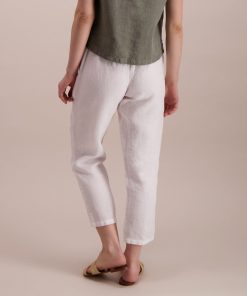 Balmuir Louise Linen Trousers White
