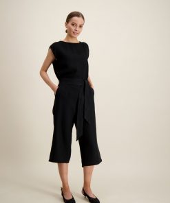 Balmuir Lucy Linen Top Black