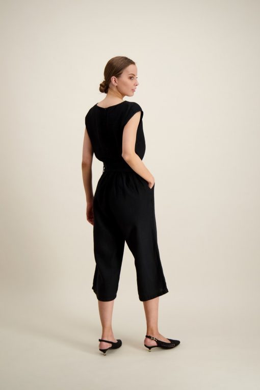 Balmuir Lucy Linen Top Black
