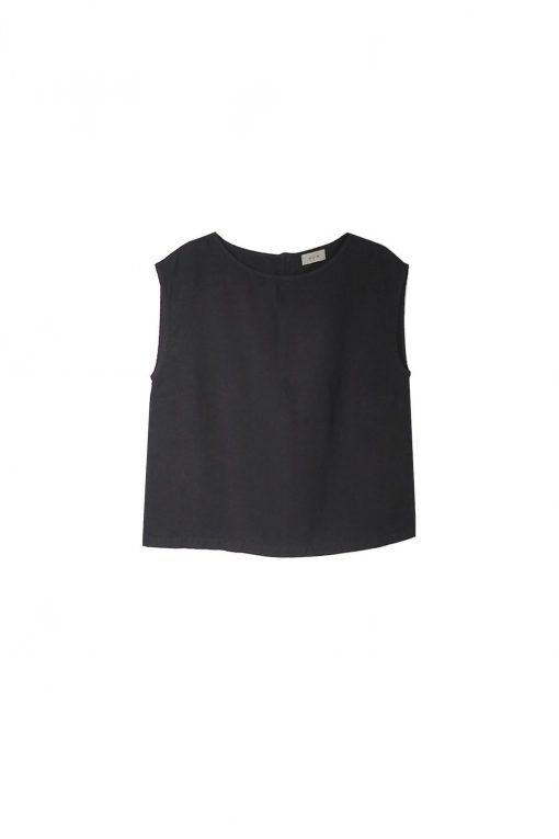 Balmuir Lucy Linen Top Black