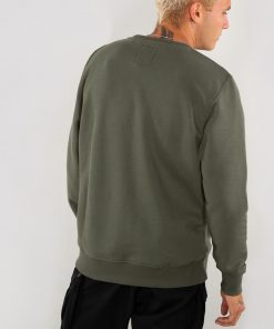Alpha Industries Basic Sweater Small Logo Dark Olive