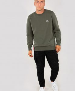 Alpha Industries Basic Sweater Small Logo Dark Olive