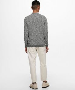 Only & sons Flex Linen Crewneck Black