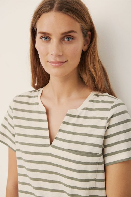 Part Two Gesina T-shirt Stripe/Vetiver