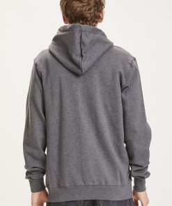 Knowledge Cotton Apparel Elm Zip Hood Basic Badge Sweat Phantom