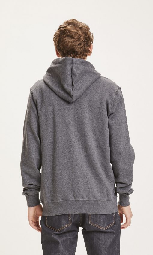 Knowledge Cotton Apparel Elm Zip Hood Basic Badge Sweat Phantom