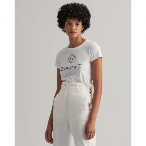 Gant Woman Lock Up T-shirt White